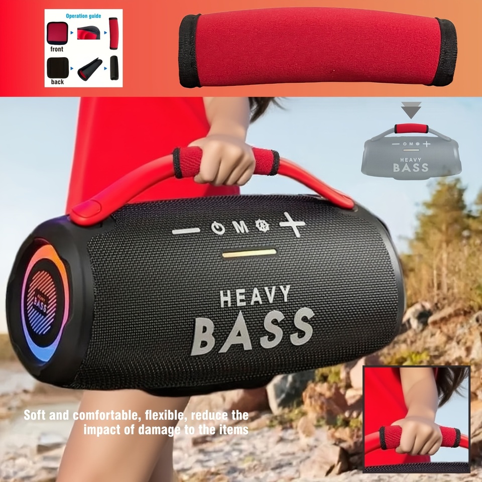 Speakers Handle Grip Wristband | Red Fabric, Durable & Comfortable, for Car Stereo Speakers Accessory | Durable Handle Grip